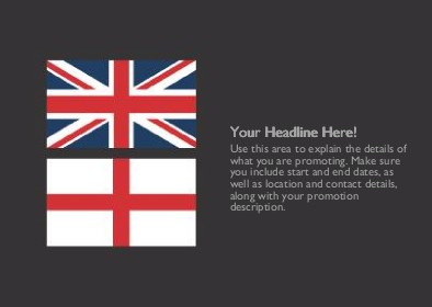 United with England Full Colour Standard Sized Postcards
