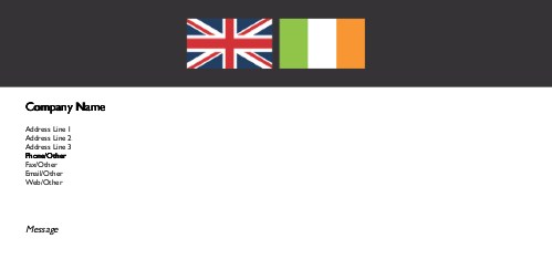 United with Ireland Full Colour Compliment Slips