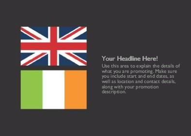 United with Ireland Full Colour Standard Sized Postcards