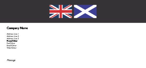 United with Scotland Full Colour Compliment Slips