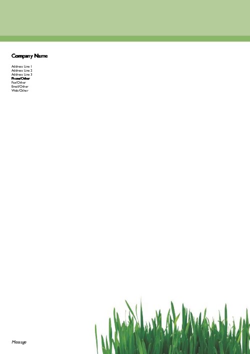 Tall Green Grass A4 Recycled Letterhead