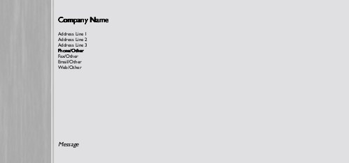 Conservative Grey Full Colour Compliment Slips