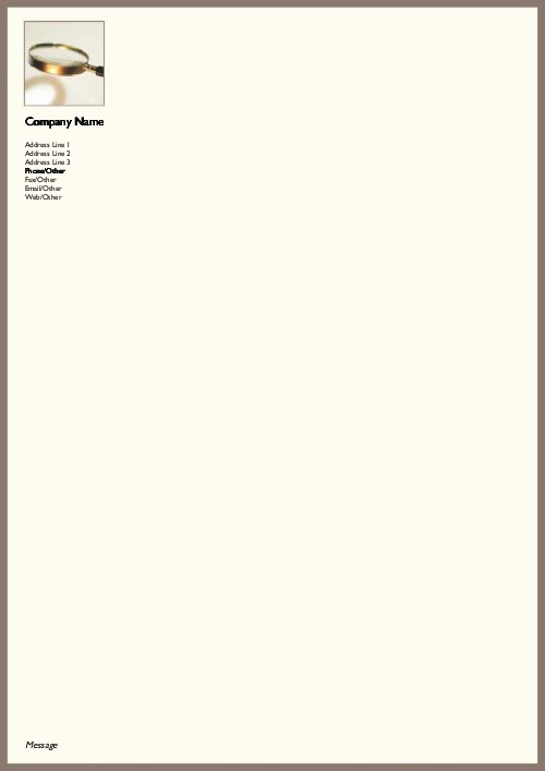 Magnifying Glass A4 Letterhead