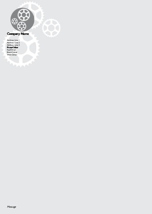 Get into Gear A4 Letterhead