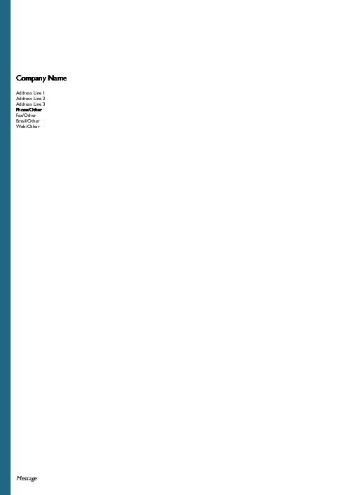 Blue Border A4 Letterhead
