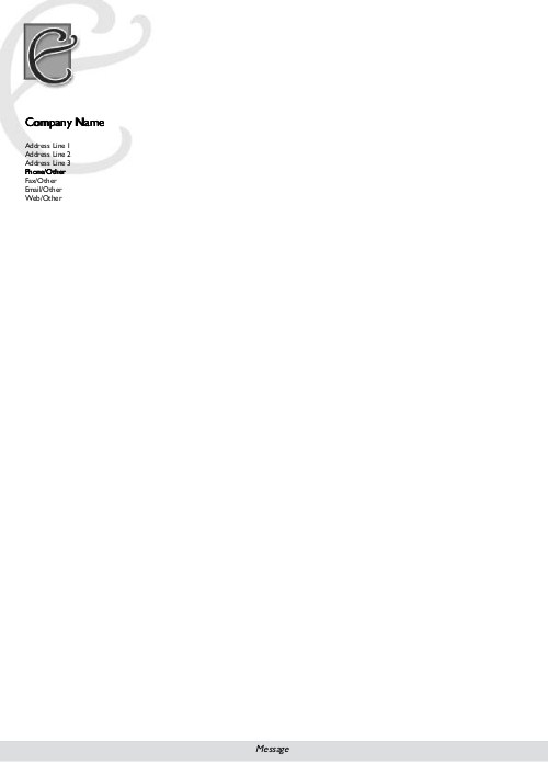 Italic Monogram E A4 Recycled Letterhead