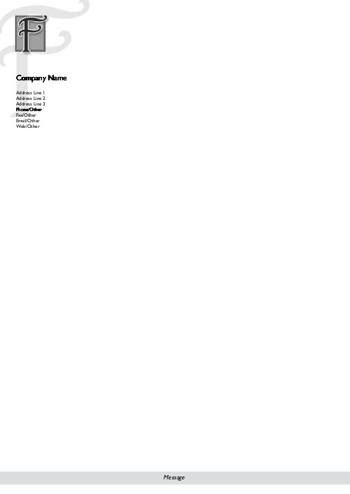 Italic Monogram F A4 Recycled Letterhead