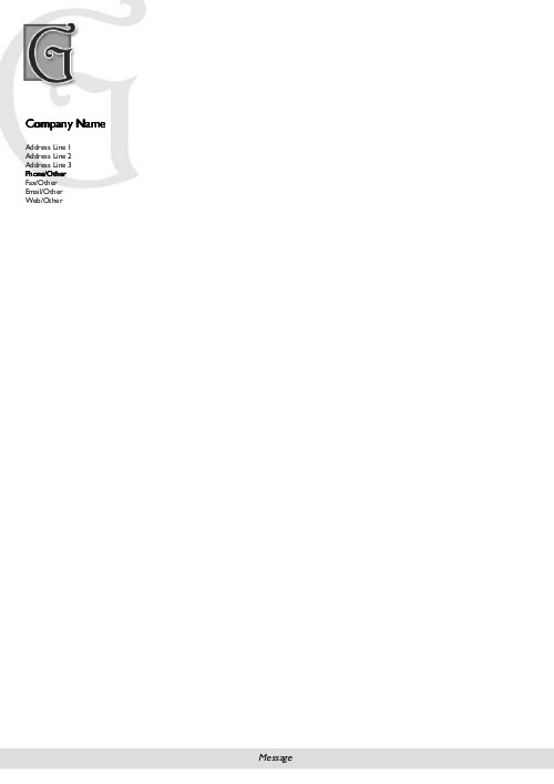 Italic Monogram G A4 Recycled Letterhead