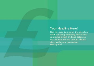 Modern Pound Sign Full Colour Standard Sized Postcards