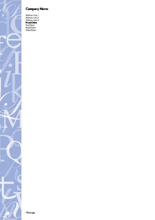 Alphabet Letters A4 Letterhead