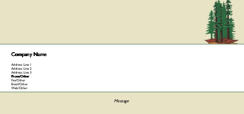 Evergreen Forest Full Colour Compliment Slips