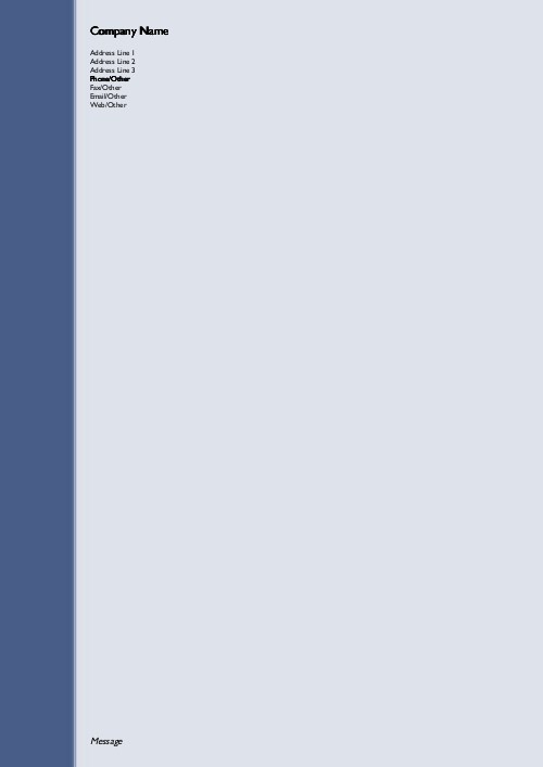 Grey and Blue A4 Letterhead