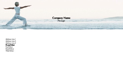 Ocean Scene Tai Chi Full Colour Compliment Slips