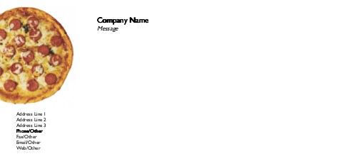 Pizza Full Colour Compliment Slips