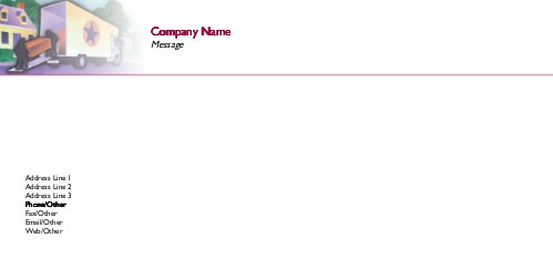 Removal Van Full Colour Compliment Slips