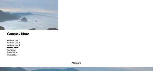 Misty Cove Full Colour Compliment Slips