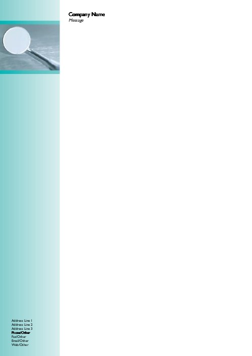 Dental Mirror A4 Recycled Letterhead