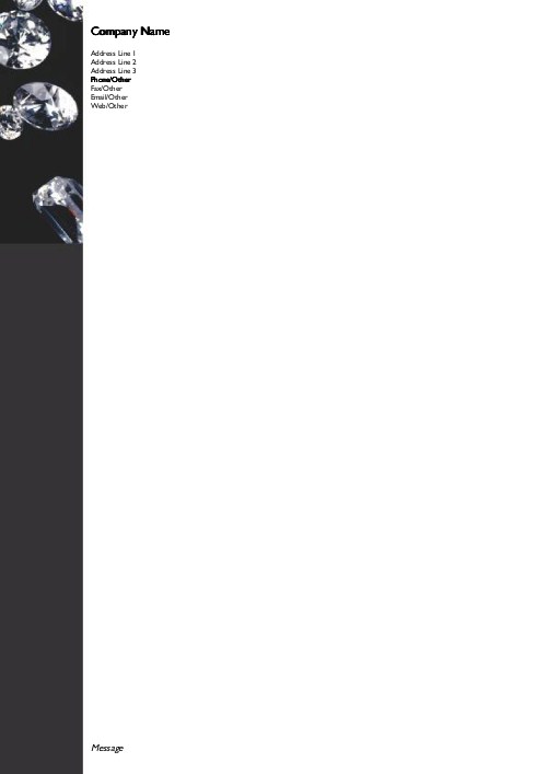 Diamonds A4 Letterhead