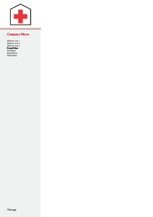 Red Cross A4 Recycled Letterhead