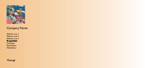 Coral and Fish Full Colour Compliment Slips