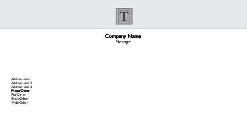 Monogram T Full Colour Compliment Slips