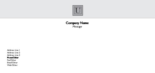 Monogram U Full Colour Compliment Slips