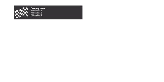 Chequered Flag with Black Background DL Envelopes
