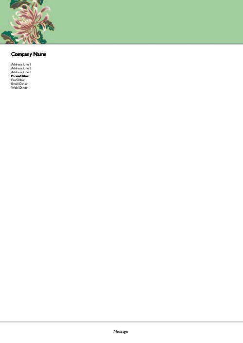 Spider Flower A4 Recycled Letterhead