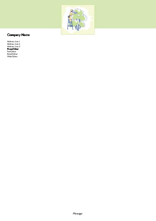 Tree Pruner A4 Recycled Letterhead