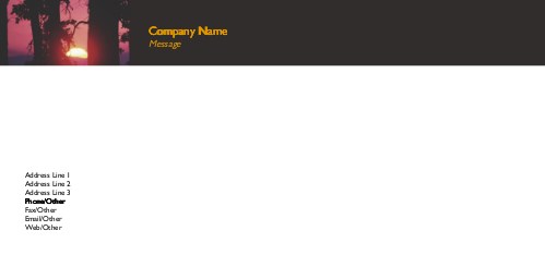 Serene Sunset Full Colour Compliment Slips