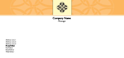 Celtic Yellow and Orange Full Colour Compliment Slips