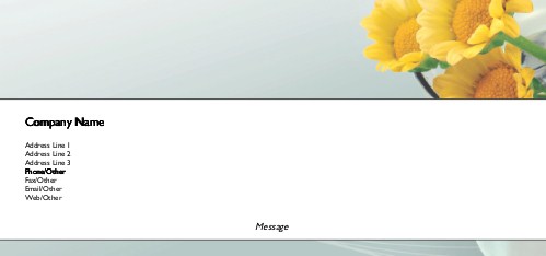 Striking Centrepiece Full Colour Compliment Slips