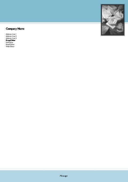 Bridal Flowers A4 Recycled Letterhead