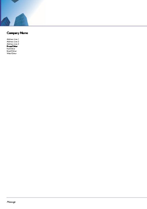 Skyscrapers A4 Recycled Letterhead