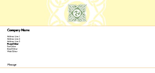 Celtic Green and Yellow Full Colour Compliment Slips