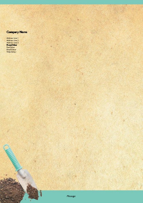 Earth and Trowel A4 Recycled Letterhead