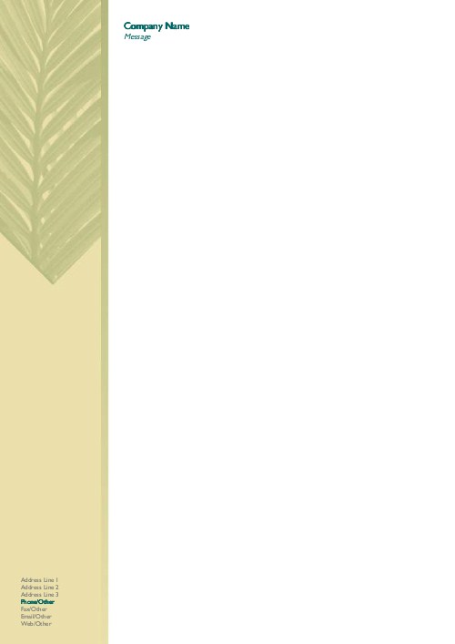 Tropical Frond A4 Recycled Letterhead