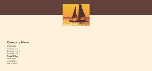 Come Sail Away Full Colour Compliment Slips
