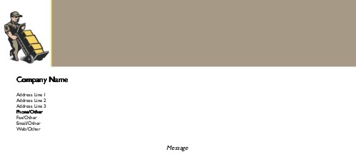 Delivery Man Full Colour Compliment Slips