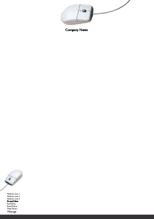 Computer Mouse A4 Letterhead