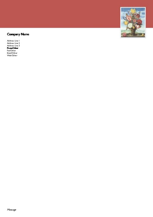 Bouquet on a Ledge A4 Recycled Letterhead
