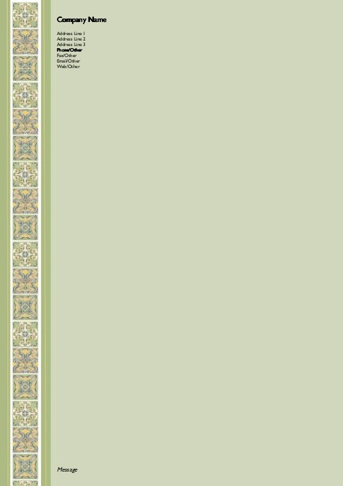 Decorative Tiles A4 Recycled Letterhead