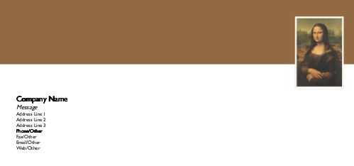 Mona Lisa Full Colour Compliment Slips