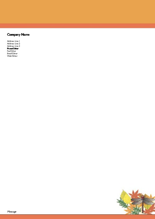 Autumn Joy A4 Recycled Letterhead