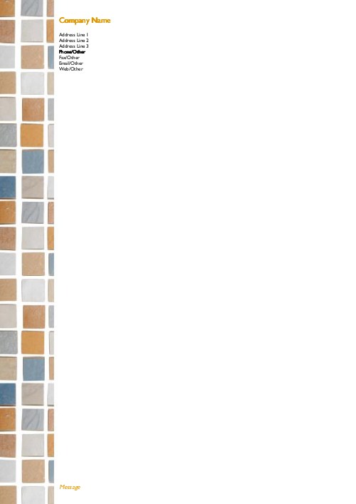 Coloured Tiles A4 Recycled Letterhead