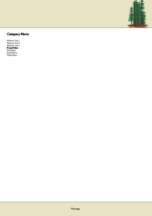 Evergreen Forest A4 Recycled Letterhead