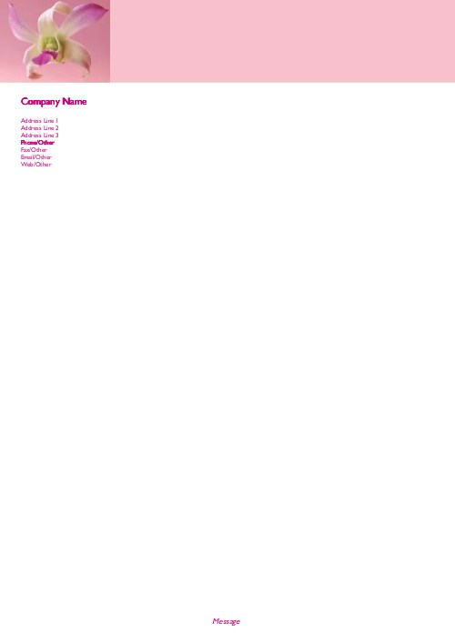 Lovely Orchid A4 Recycled Letterhead