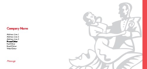 Ballroom Dancers Full Colour Compliment Slips