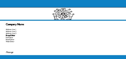 Choir Illustration Full Colour Compliment Slips
