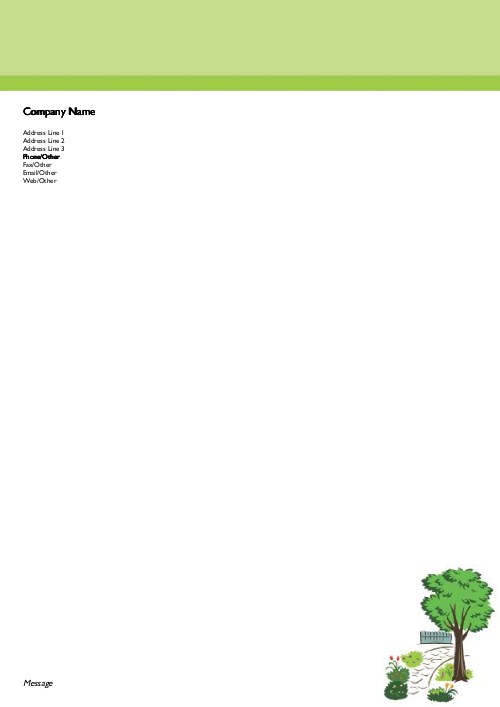 Landscape Pathway A4 Recycled Letterhead